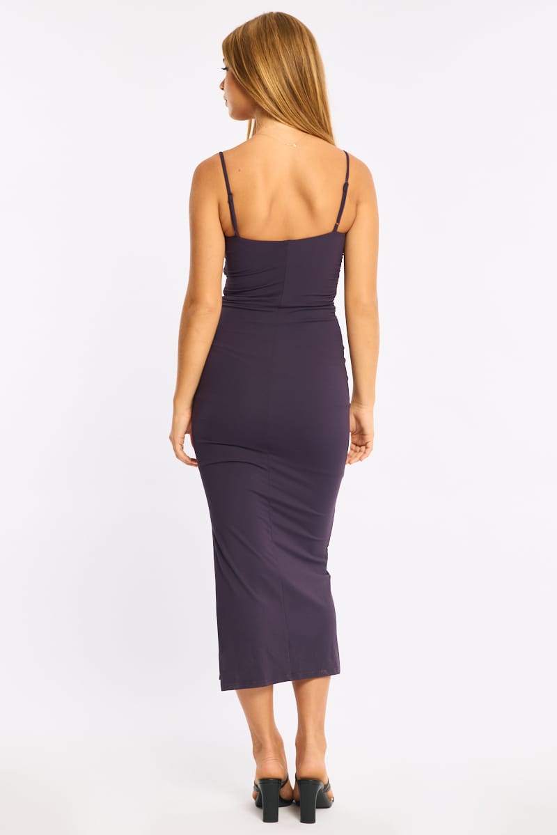 Purple Bodycon Dress Maxi for Ally Fashion