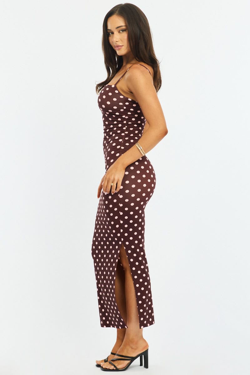 red polka dot bodycon dress Red polka dot strapless dress MEDIUM