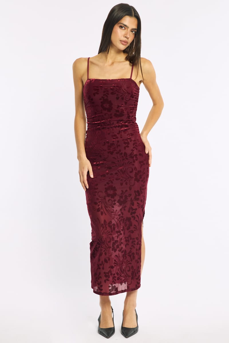 Red Bodycon Dress Sleeveless for Ally Fashion