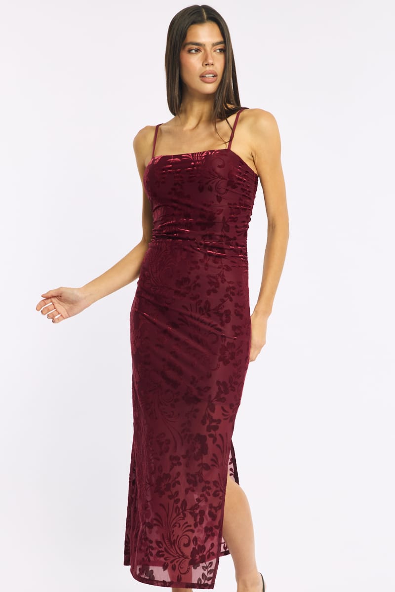 Red Bodycon Dress Sleeveless | Ally Fashion