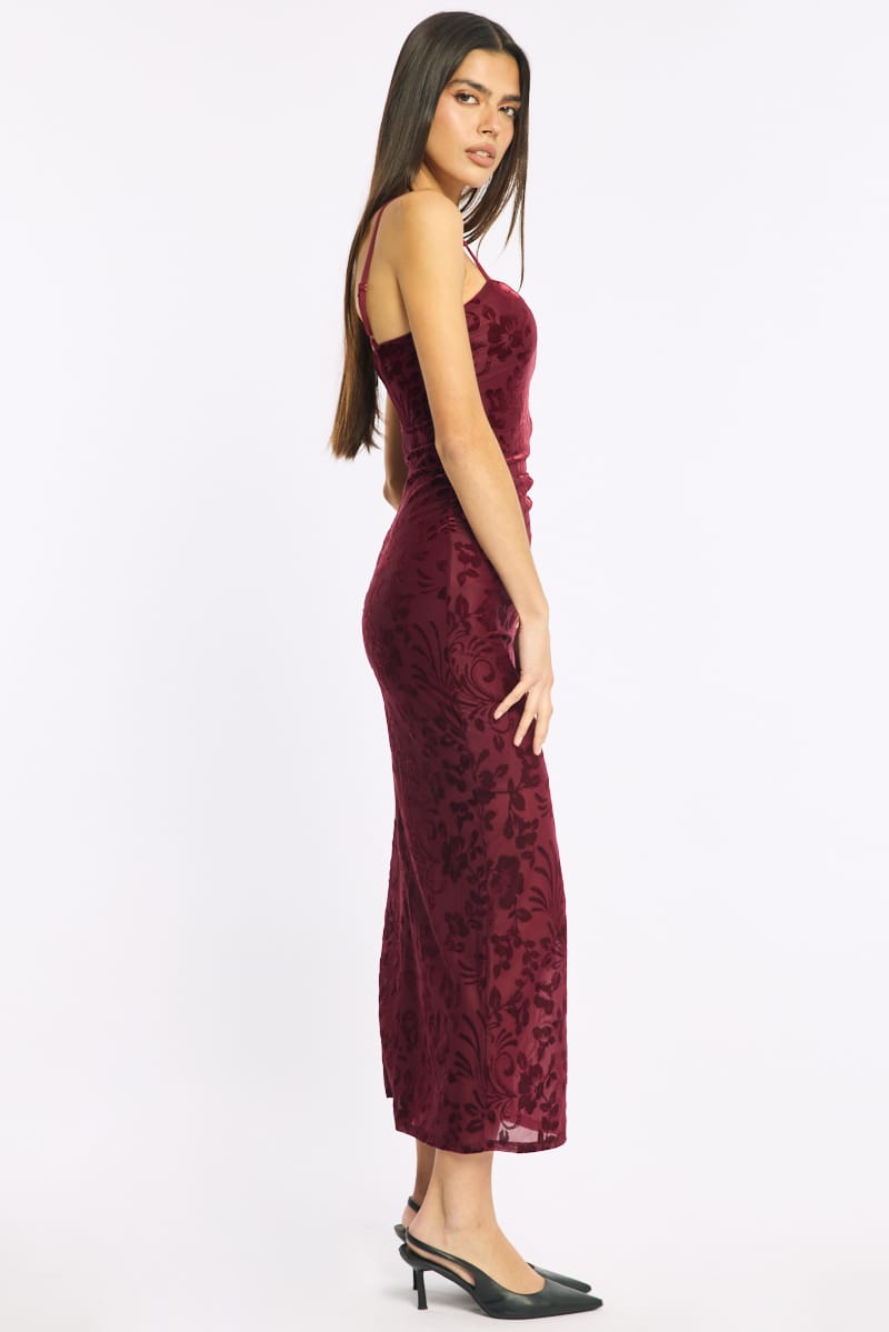 Red Bodycon Dress Sleeveless for Ally Fashion