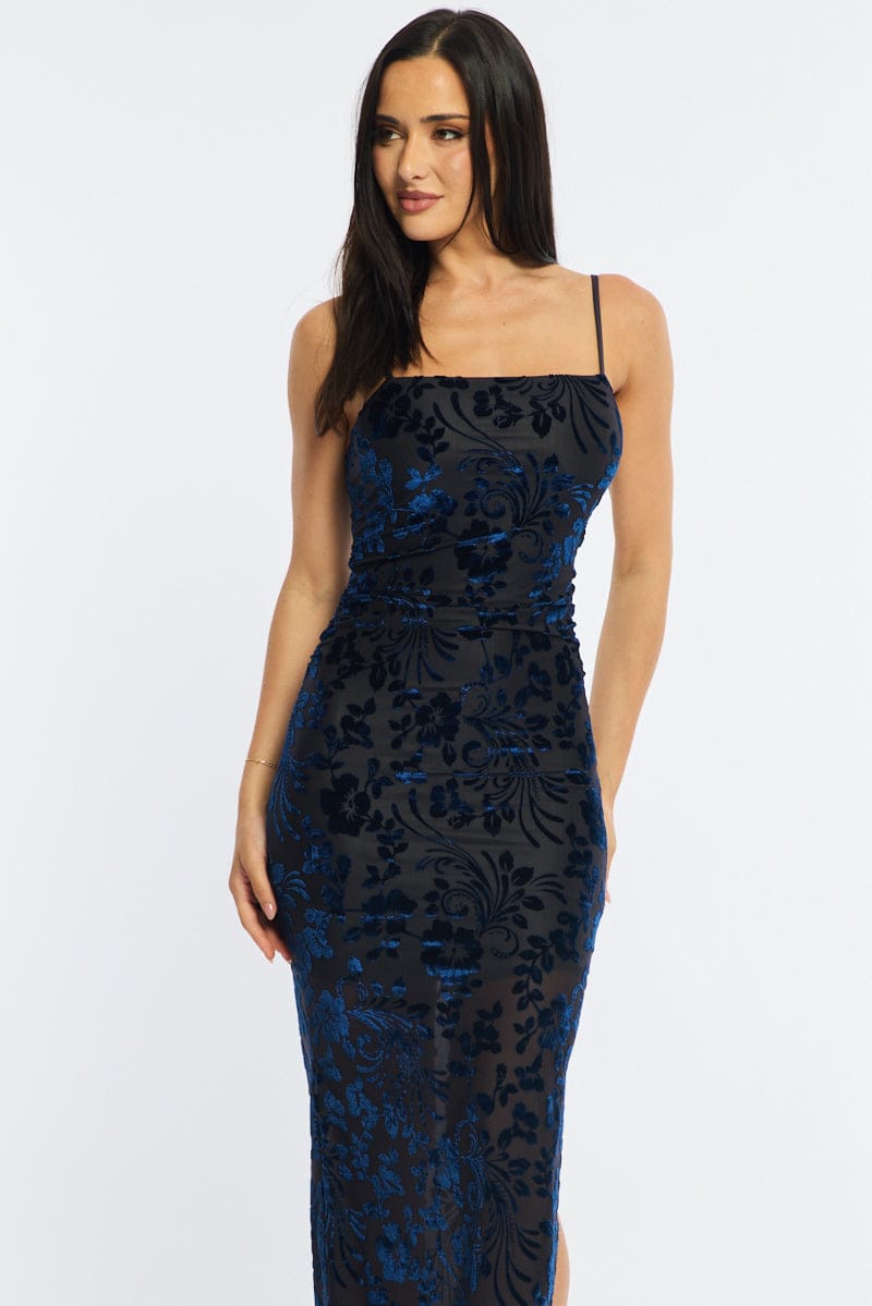 Blue Bodycon Dress Sleeveless