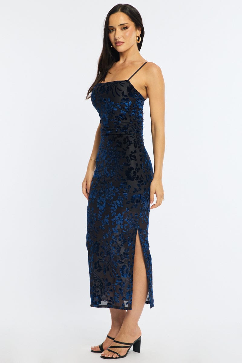 Blue Bodycon Dress Sleeveless for Ally Fashion