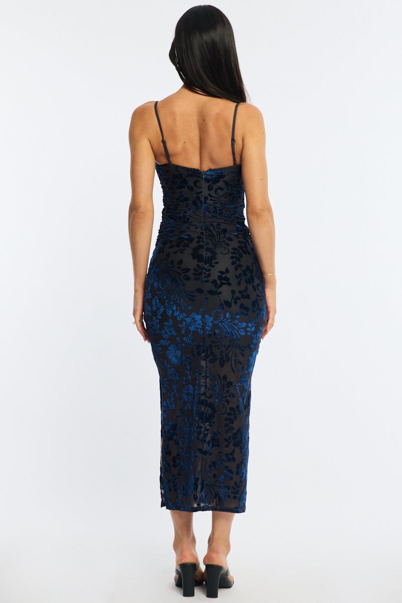 Blue Bodycon Dress Sleeveless for Ally Fashion