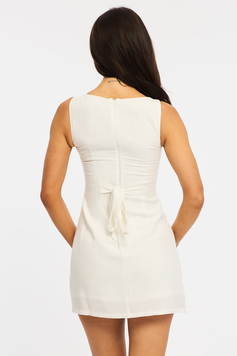 White Bodycon Dress Mini for Ally Fashion