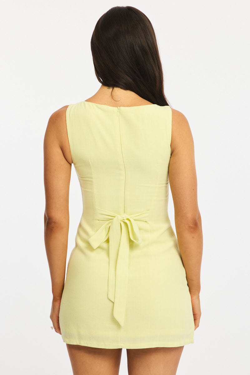 Yellow Bodycon Dress Mini | Ally Fashion Yellow Bodycon Dress Mini | Ally Fashion
