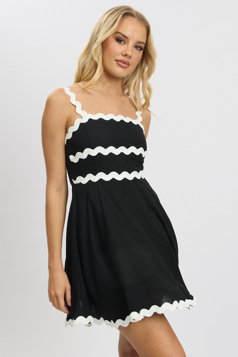 Black Fit And Flare Dress Ric Rac Mini for Ally Fashion