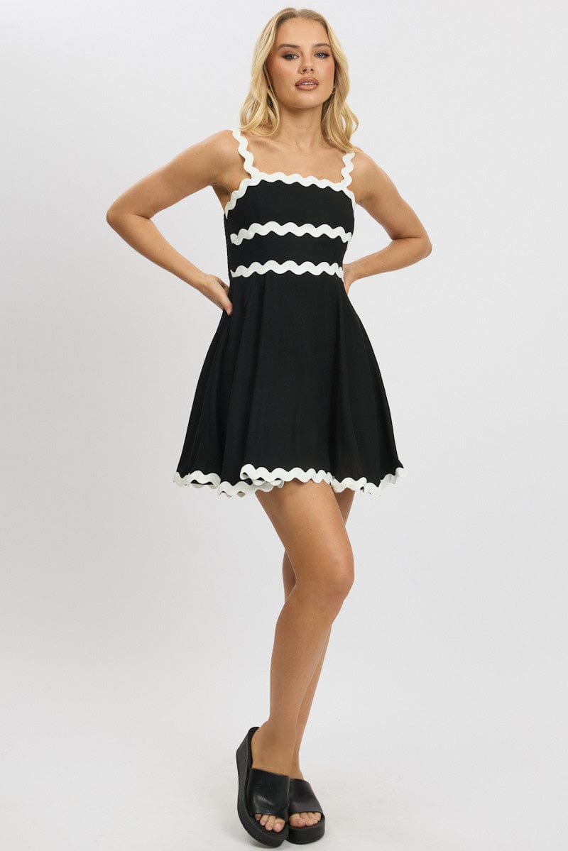 Black Fit And Flare Dress Ric Rac Mini for Ally Fashion