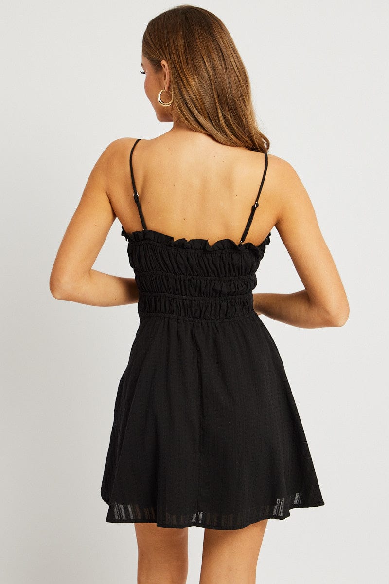 Black Fit And Flare Dress Mini for Ally Fashion