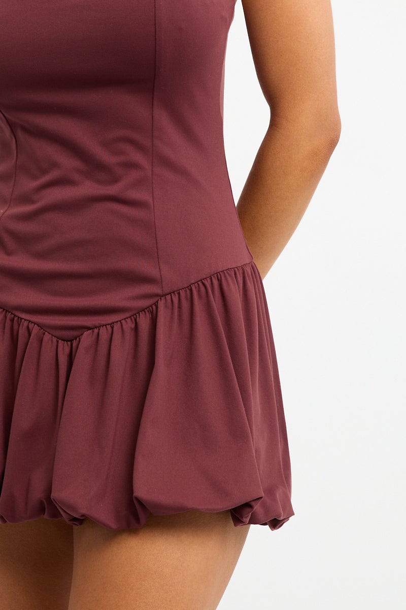 Red Bubble Mini Dress Supersoft for Ally Fashion