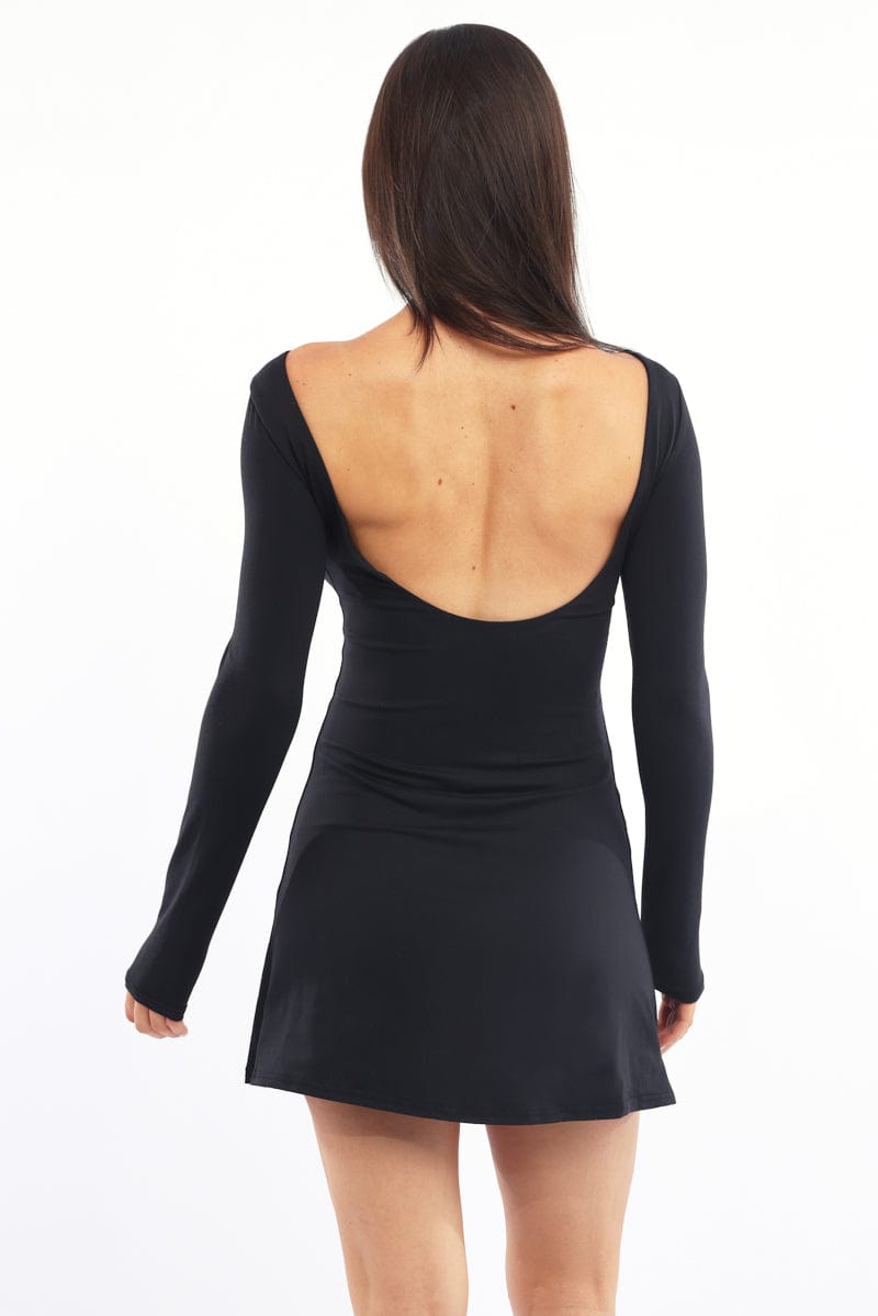 Black Mini Dress Long Sleeve | Ally Fashion Black Mini Dress Long Sleeve | Ally Fashion