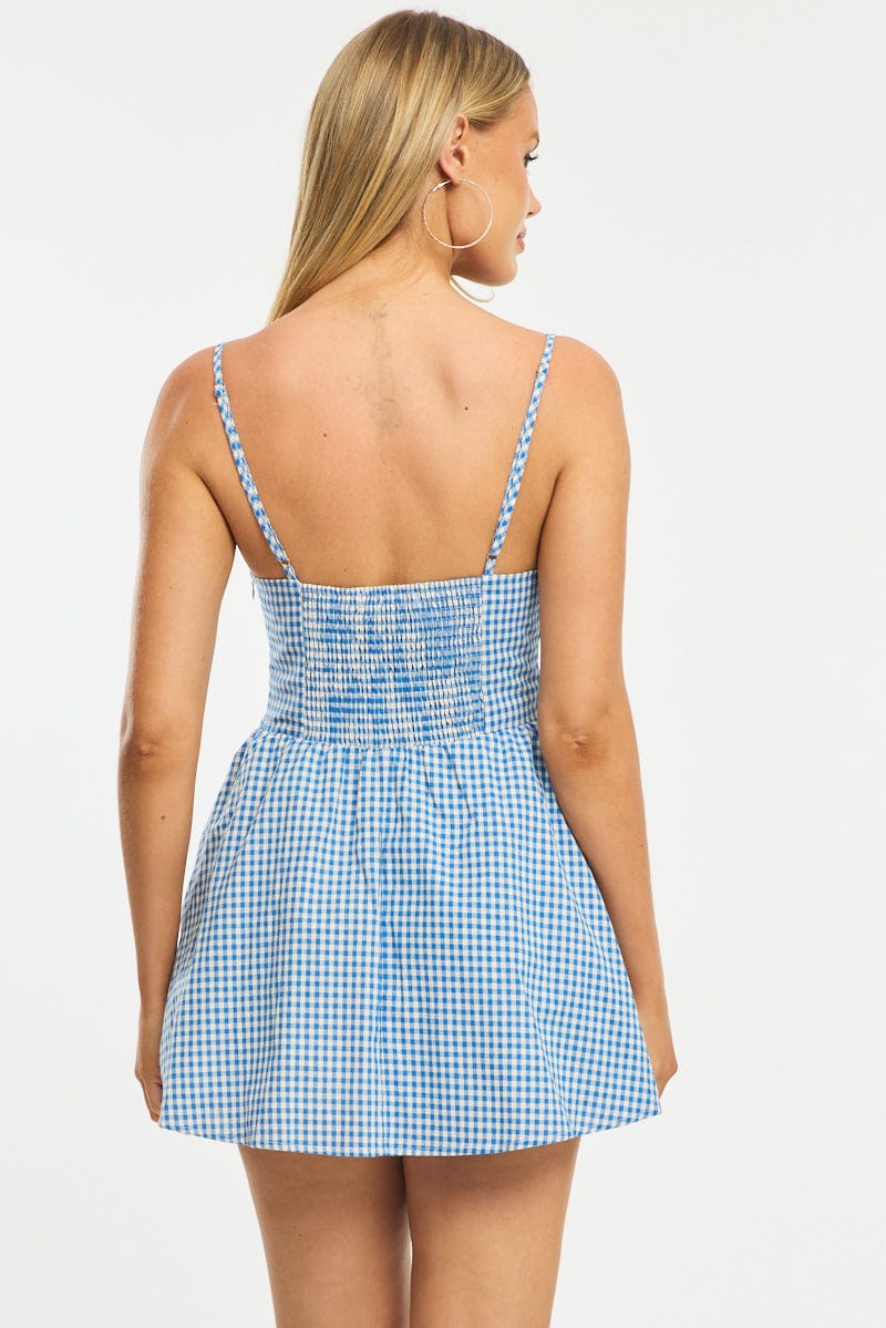 blue check mini dress WINSLOW MINI DRESS