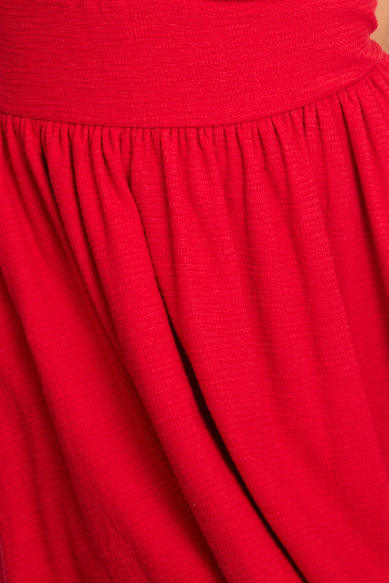 Red Off Shoulder Mini Dress for Ally Fashion