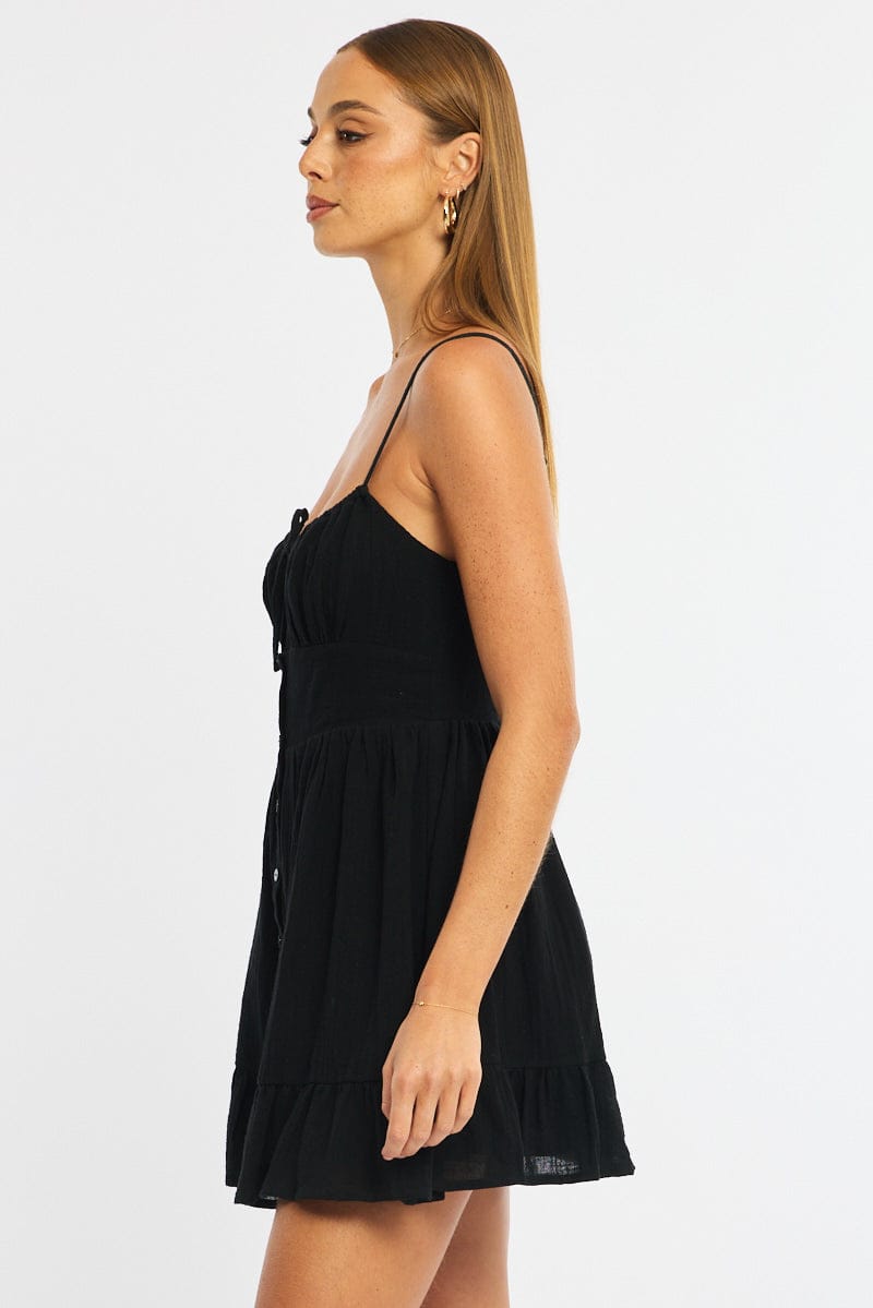 Black Fit And Flare Dress Mini for Ally Fashion