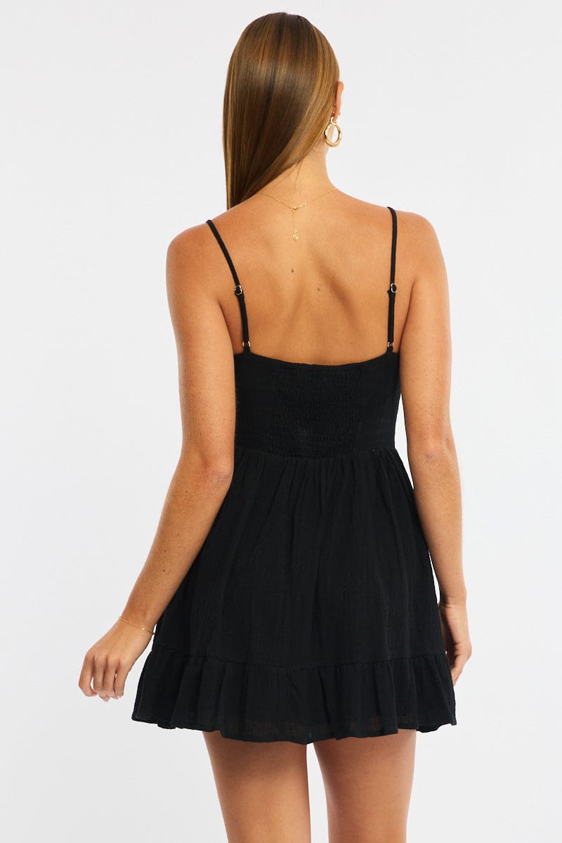 Black Fit And Flare Dress Mini
