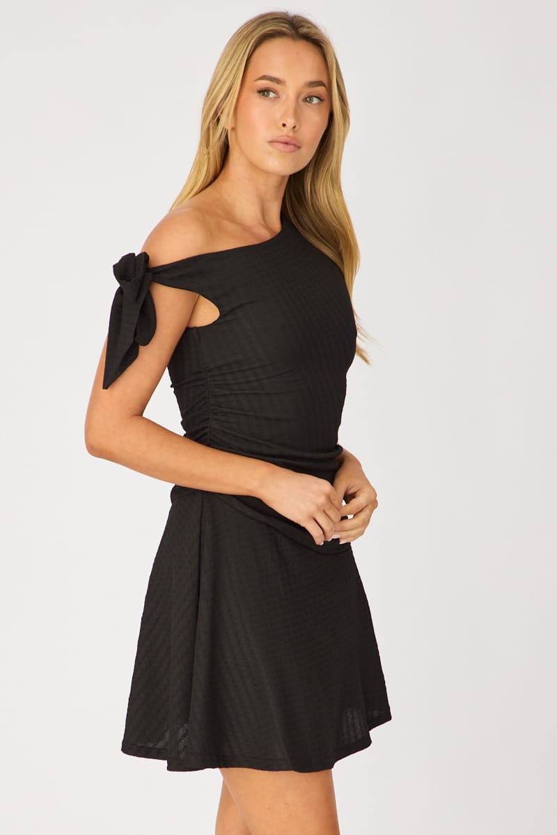 Black Off Shoulder Dress Mini for Ally Fashion