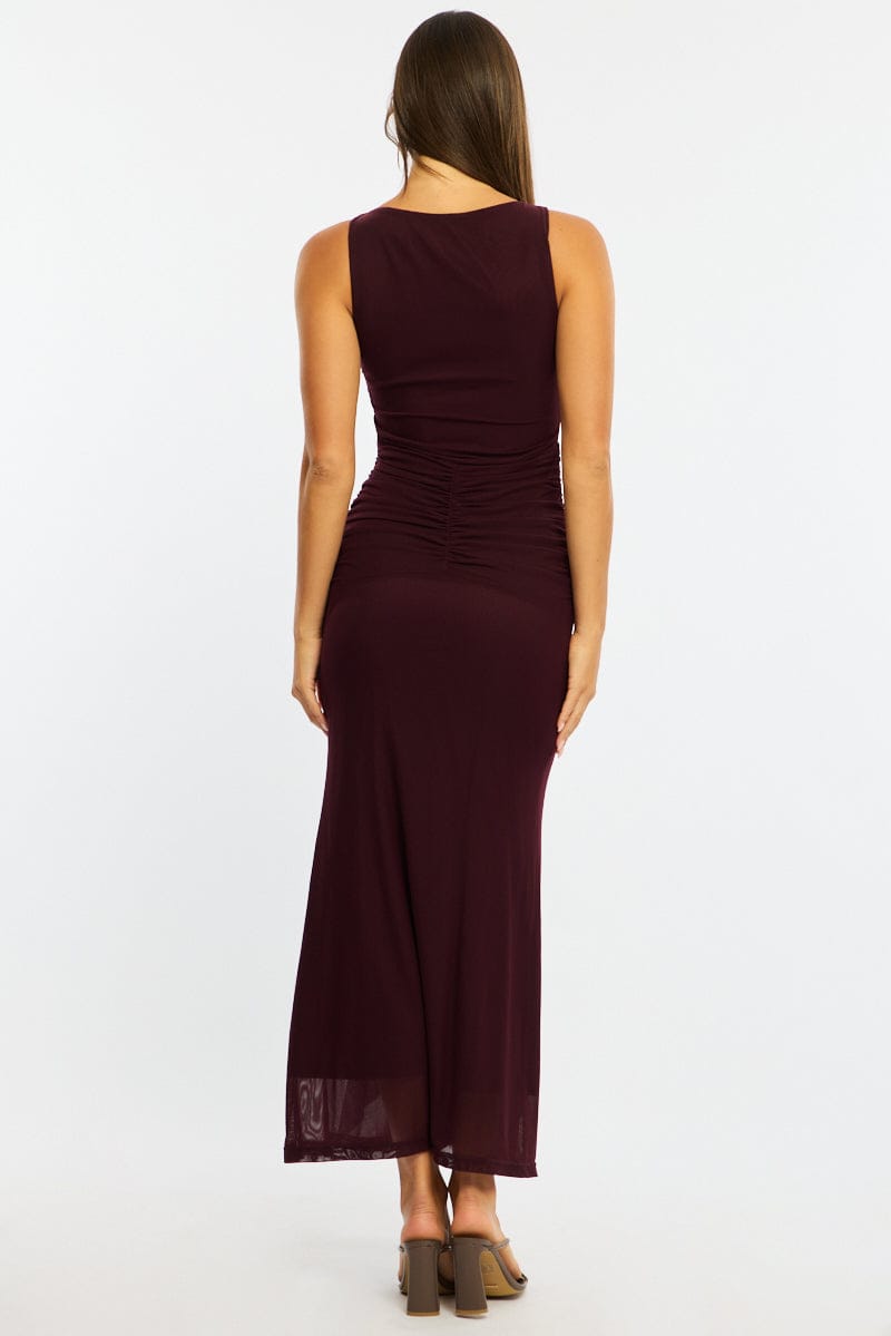 Red Maxi Dress Mesh | Ally Fashion Red Maxi Dress Mesh | Ally Fashion