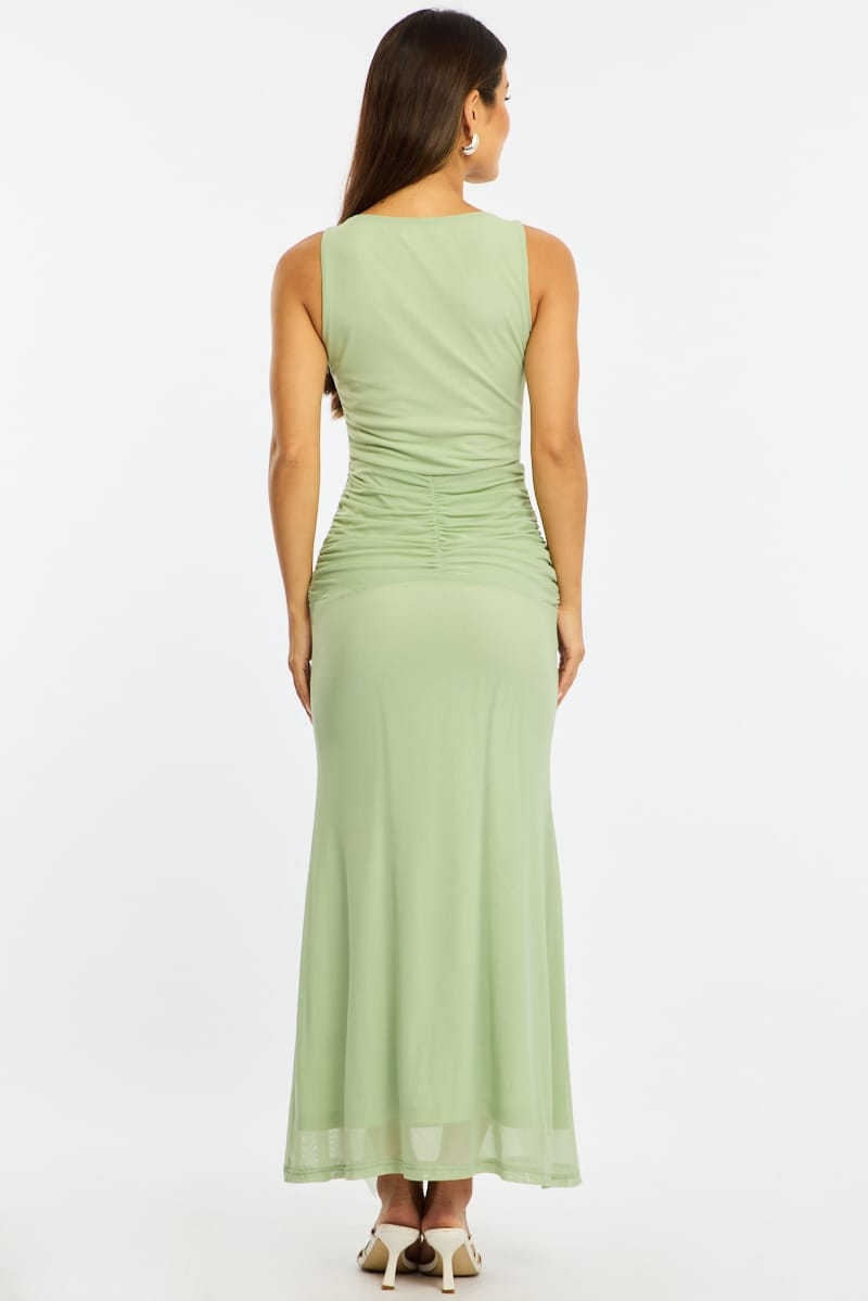 Green Maxi Dress Mesh | Ally Fashion Green Maxi Dress Mesh | Ally Fashion