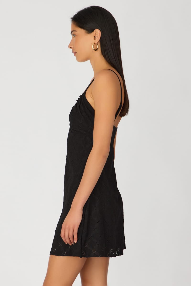Black Mini Dress Lace for Ally Fashion