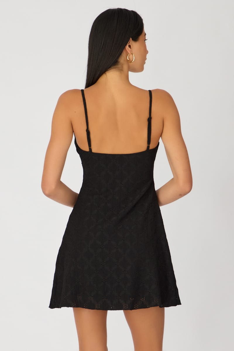 Black Mini Dress Lace for Ally Fashion