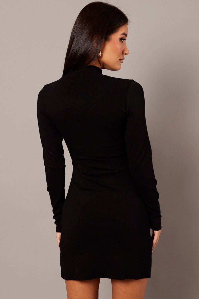 Black Bodycon Dress Long sleeve Mini for Ally Fashion