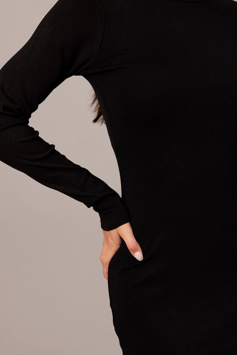 Black Bodycon Dress Long sleeve Mini for Ally Fashion