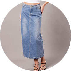 Shop Denim Skirts at Ally Fashion Womenswear