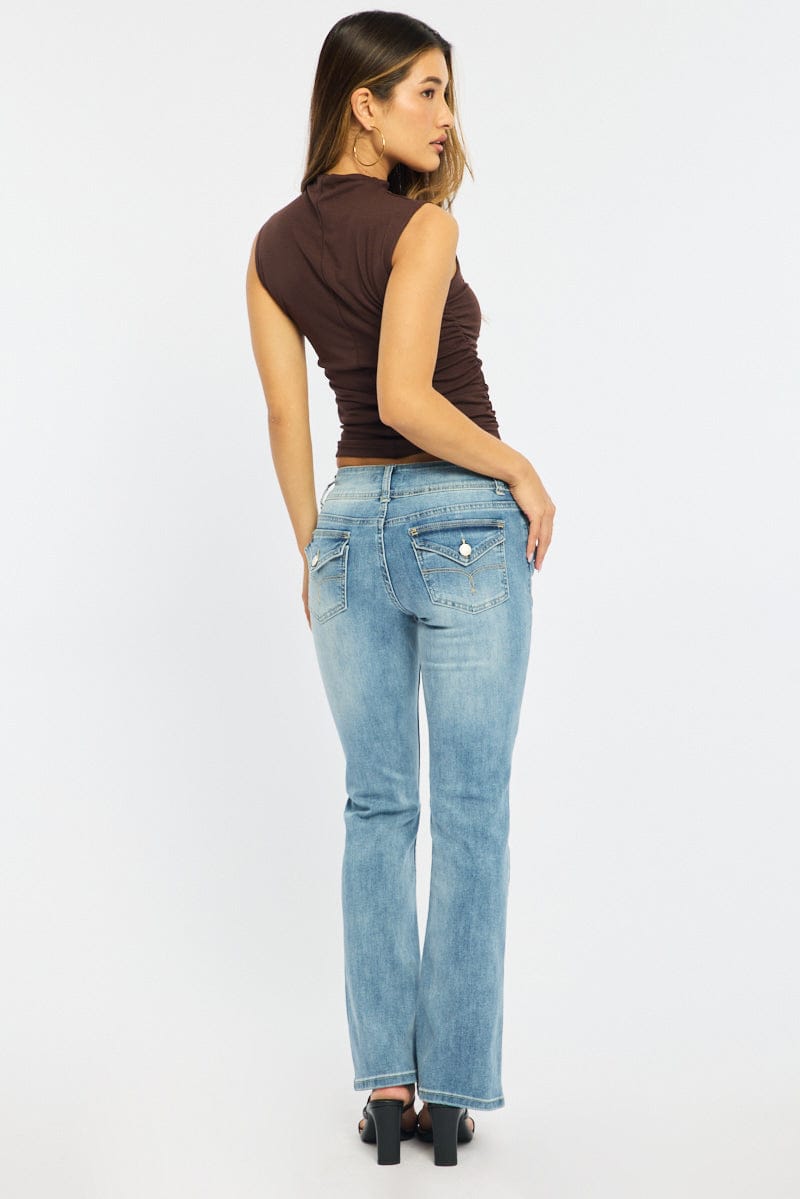 Denim Flare Jeans Low Rise for Ally Fashion