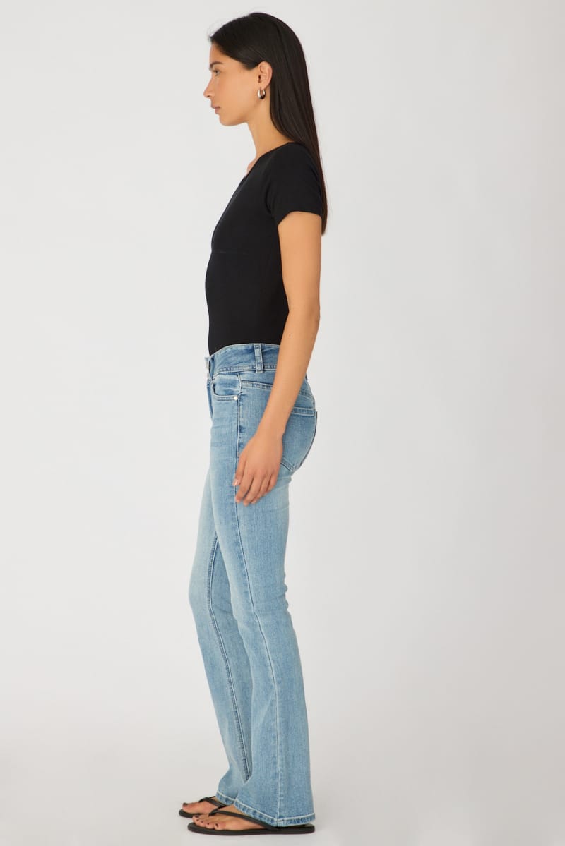 Denim Boot Cut Jeans Mid Rise Stretch Denim for Ally Fashion