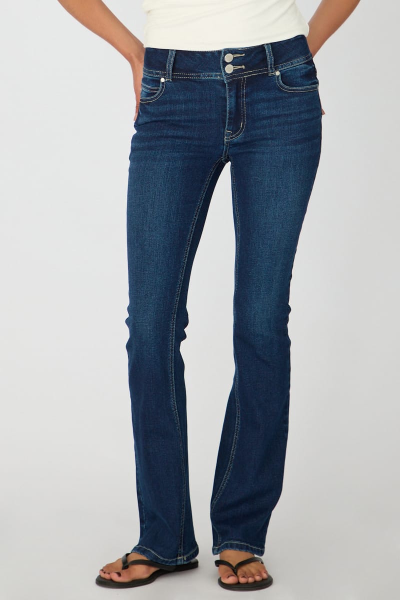 Denim Boot Cut Jeans Mid Rise Stretch Denim for Ally Fashion