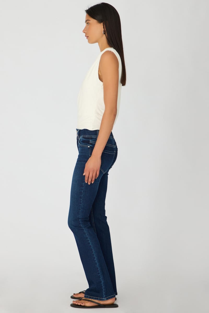 Denim Boot Cut Jeans Mid Rise Stretch Denim for Ally Fashion