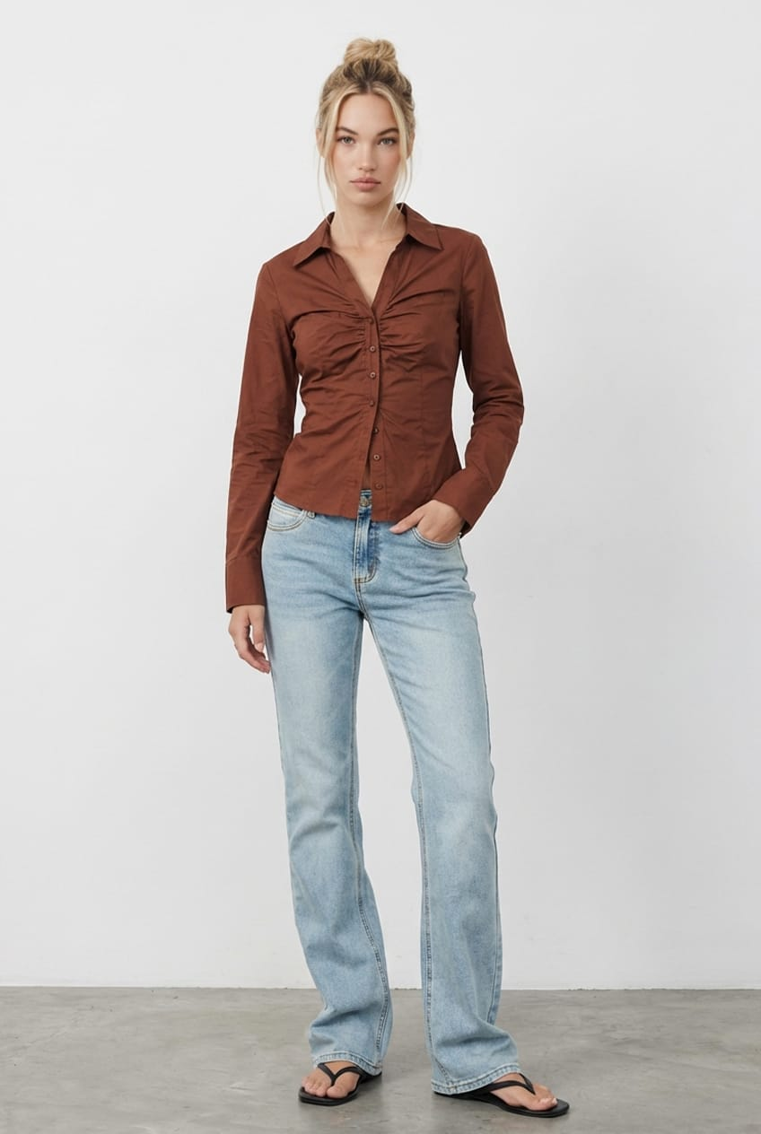 Denim Flare Leg Jeans Stretch Denim for Ally Fashion