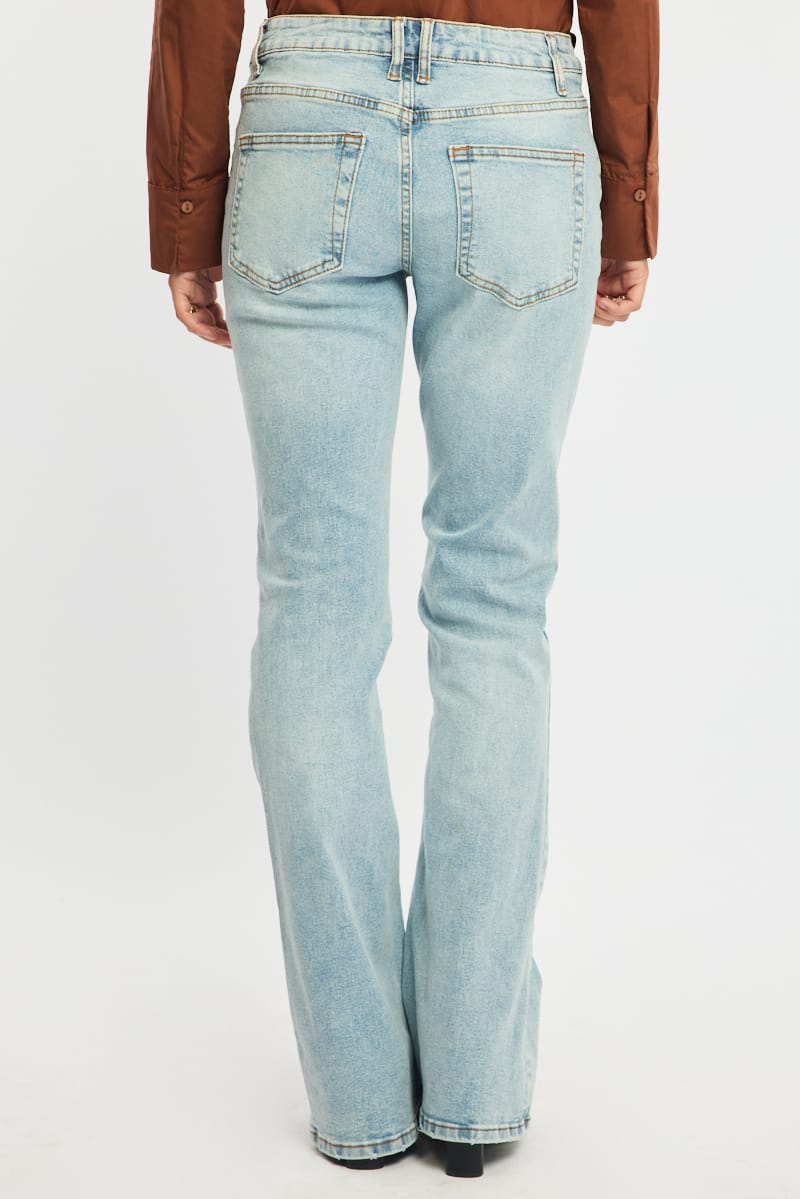 Denim Flare Leg Jeans Stretch Denim for Ally Fashion