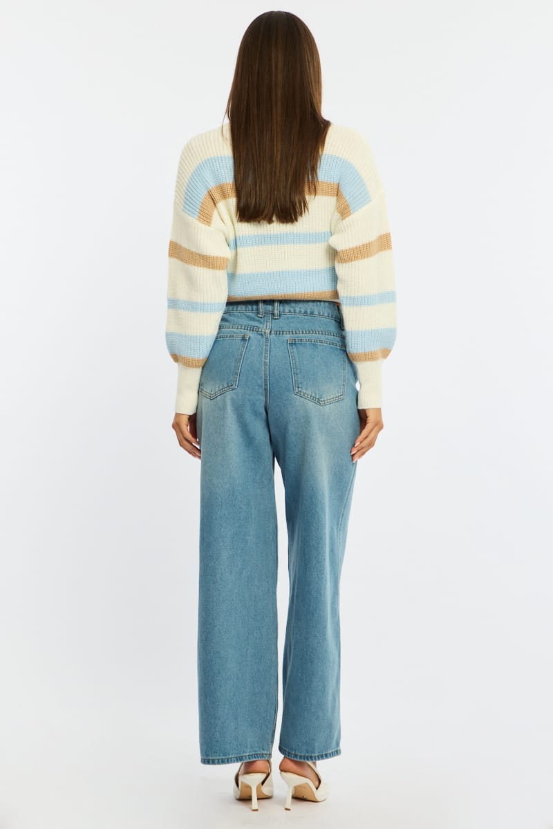 Denim Denim Wide Leg Jean Mid Rise for Ally Fashion