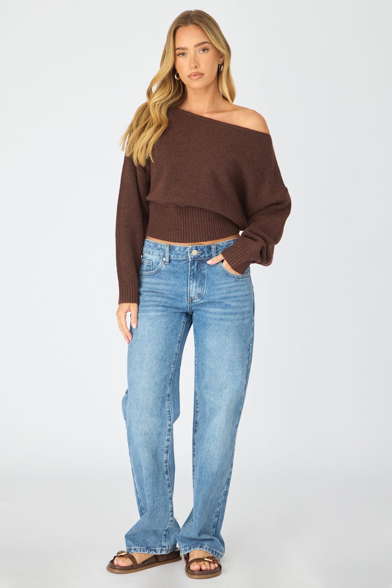 Denim Low Rise Straight Leg Jean for Ally Fashion