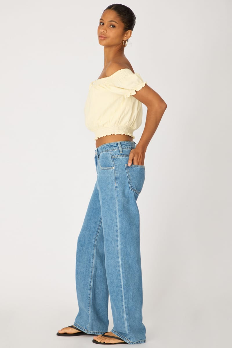 Denim Low Rise Straight Leg Jeans for Ally Fashion