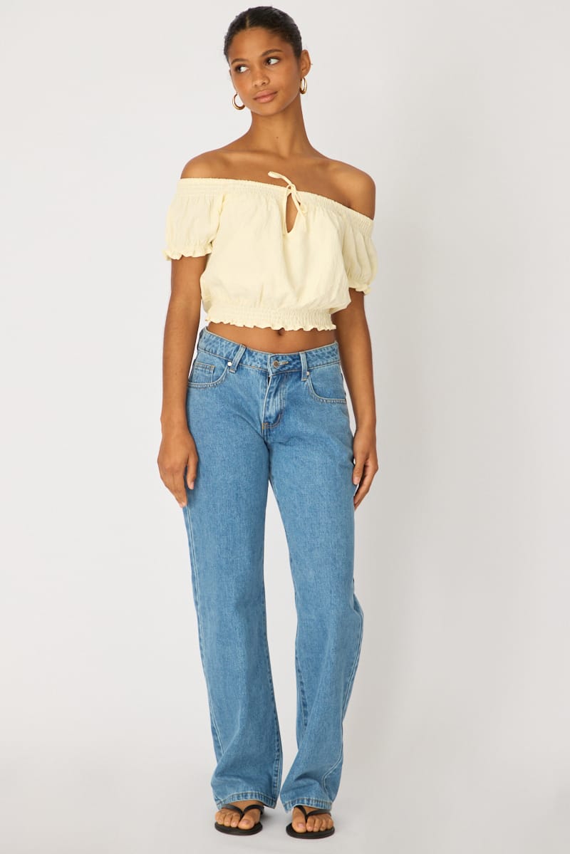Denim Low Rise Straight Leg Jeans for Ally Fashion