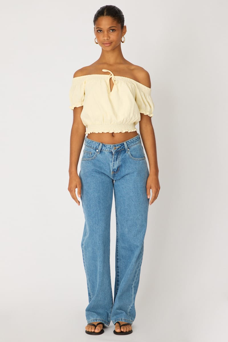 Denim Low Rise Straight Leg Jeans for Ally Fashion