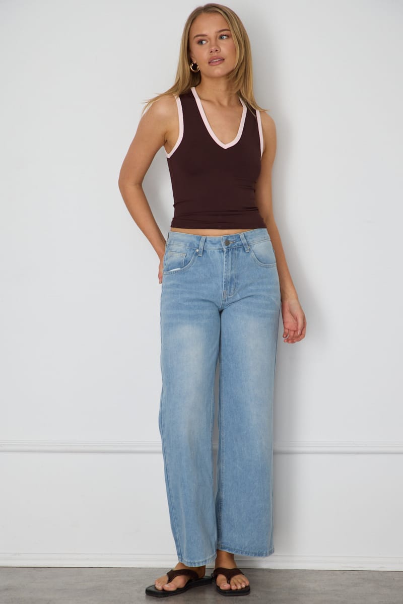 Denim Loose Straight Jeans Mid Rise for Ally Fashion