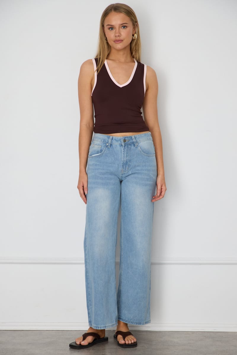 Denim Loose Straight Jeans Mid Rise for Ally Fashion