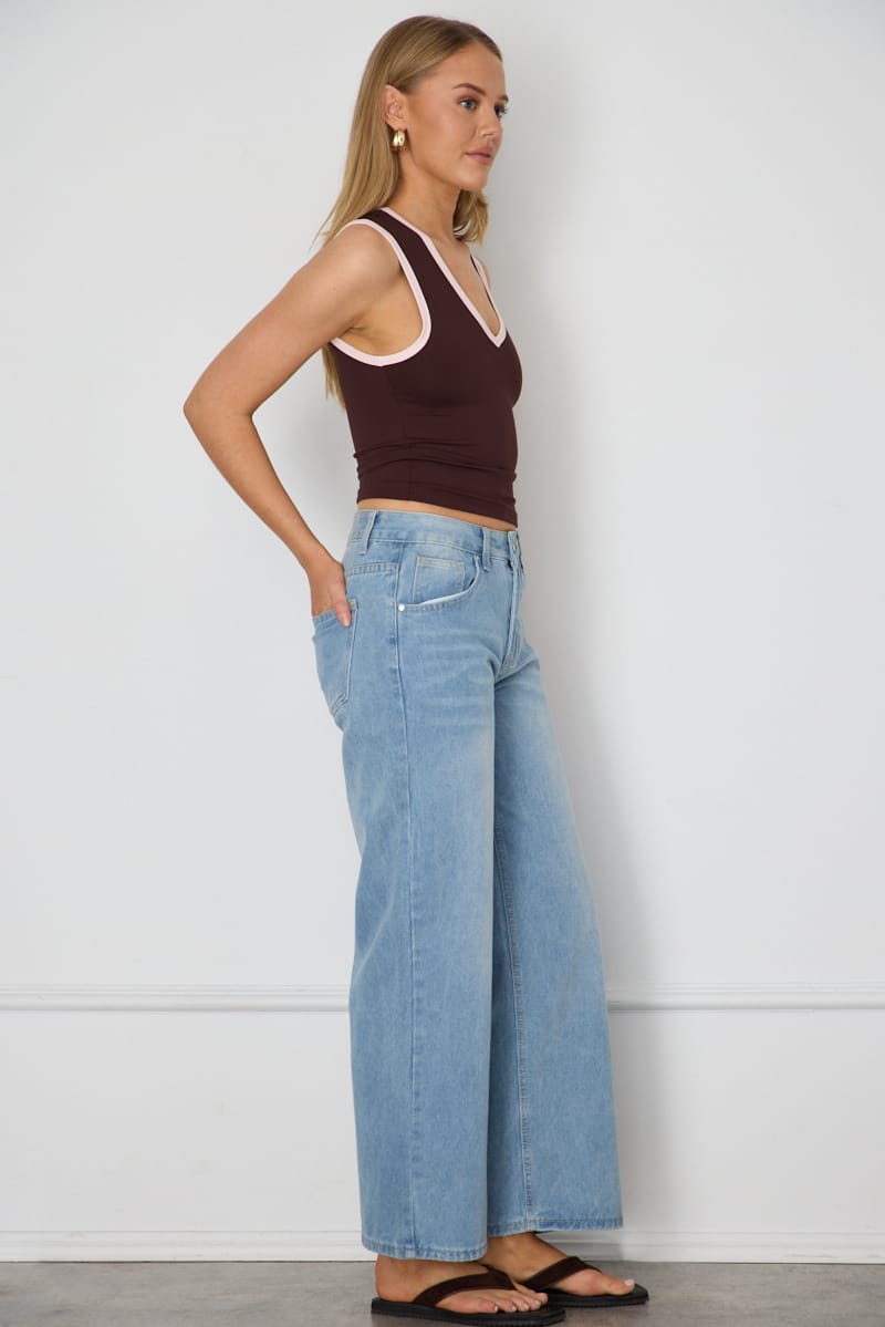 Denim Loose Straight Jeans Mid Rise for Ally Fashion