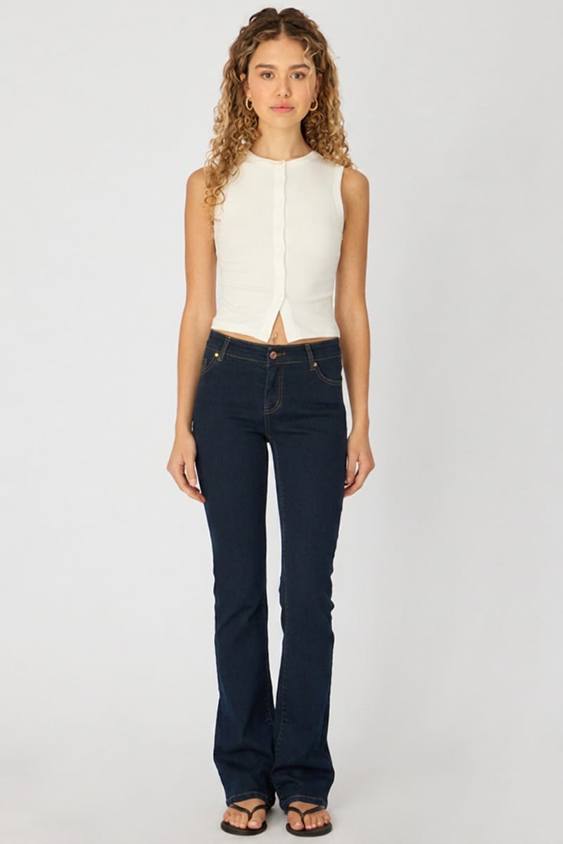 Denim Skinny Jeans Low Rise Cropped Length for Ally Fashion