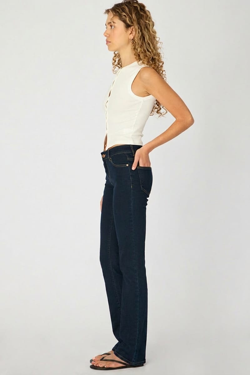 Denim Skinny Jeans Low Rise Cropped Length for Ally Fashion