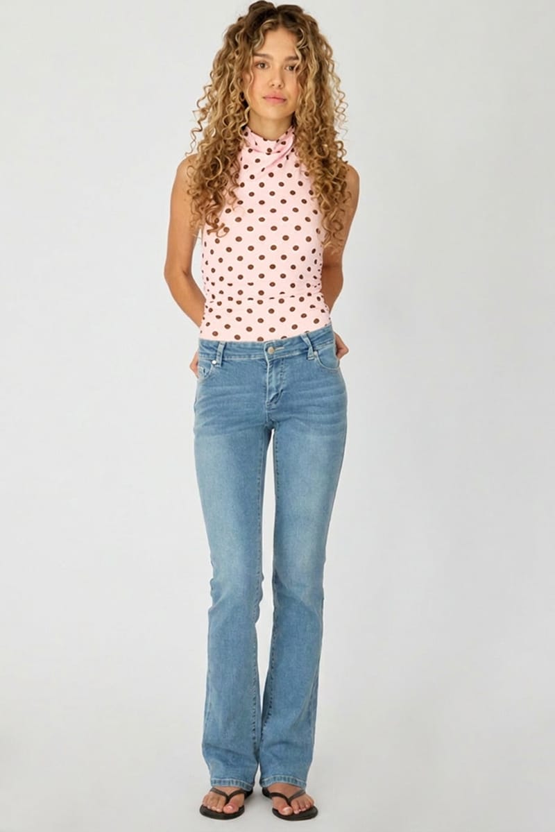 Denim Skinny Jeans Low Rise Cropped Length for Ally Fashion