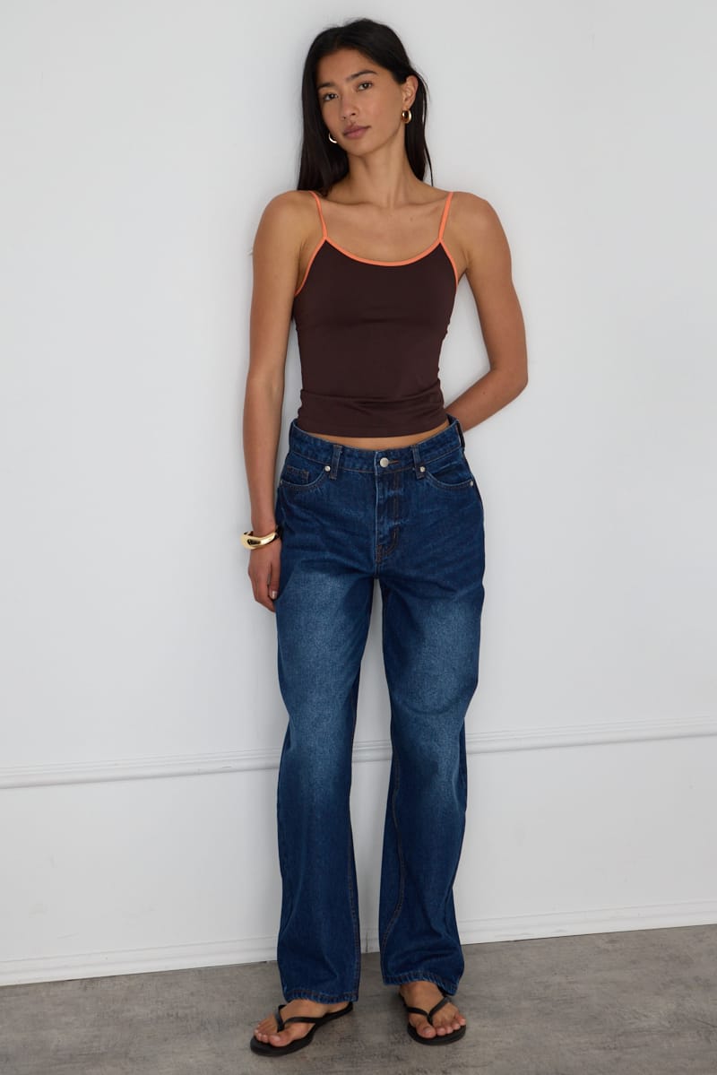 Denim Barrel Leg Jeans Mid Rise Relaxed Fit for Ally Fashion