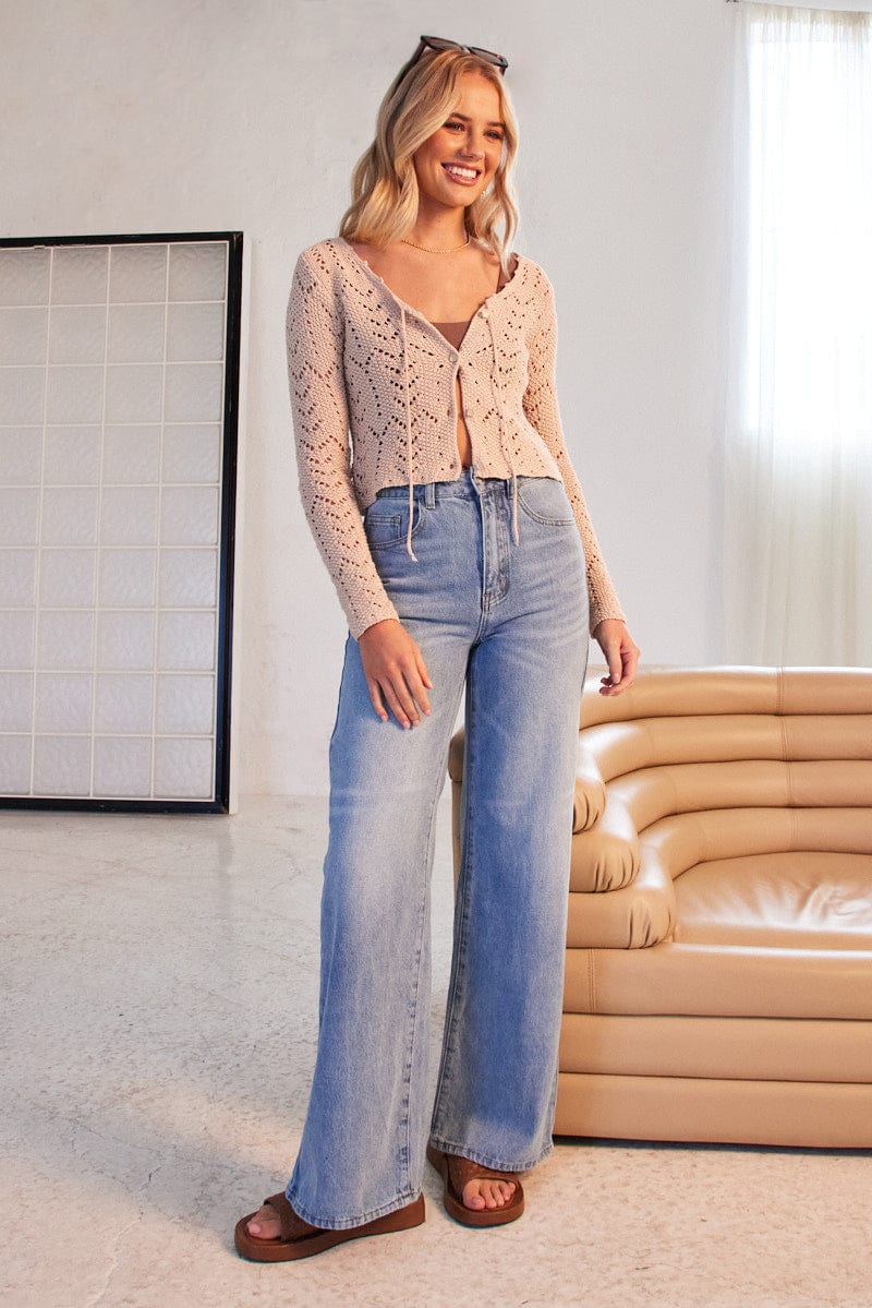 Denim Wide Leg Jean High Rise for Ally Fashion