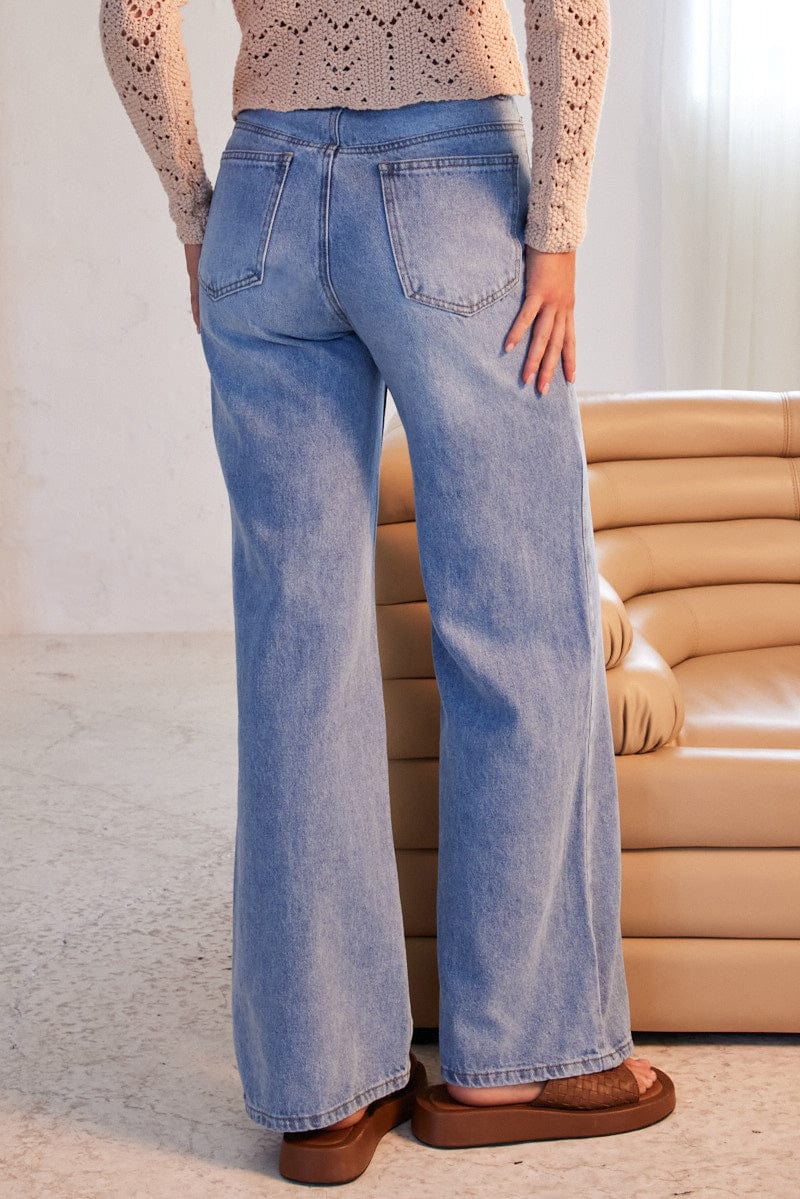 Denim Wide Leg Jean High Rise for Ally Fashion