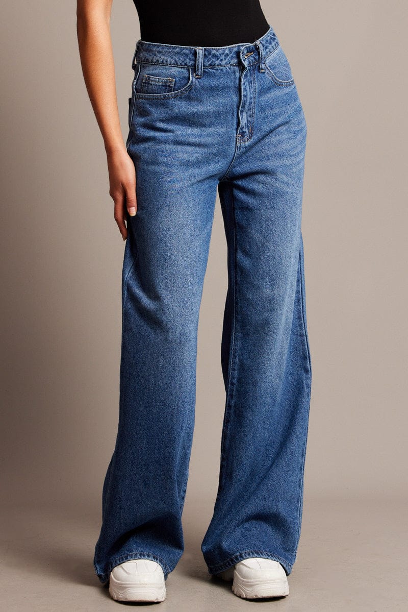 Denim Wide Leg Jean High Rise for Ally Fashion