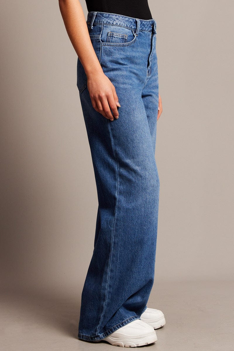 Denim Wide Leg Jean High Rise for Ally Fashion