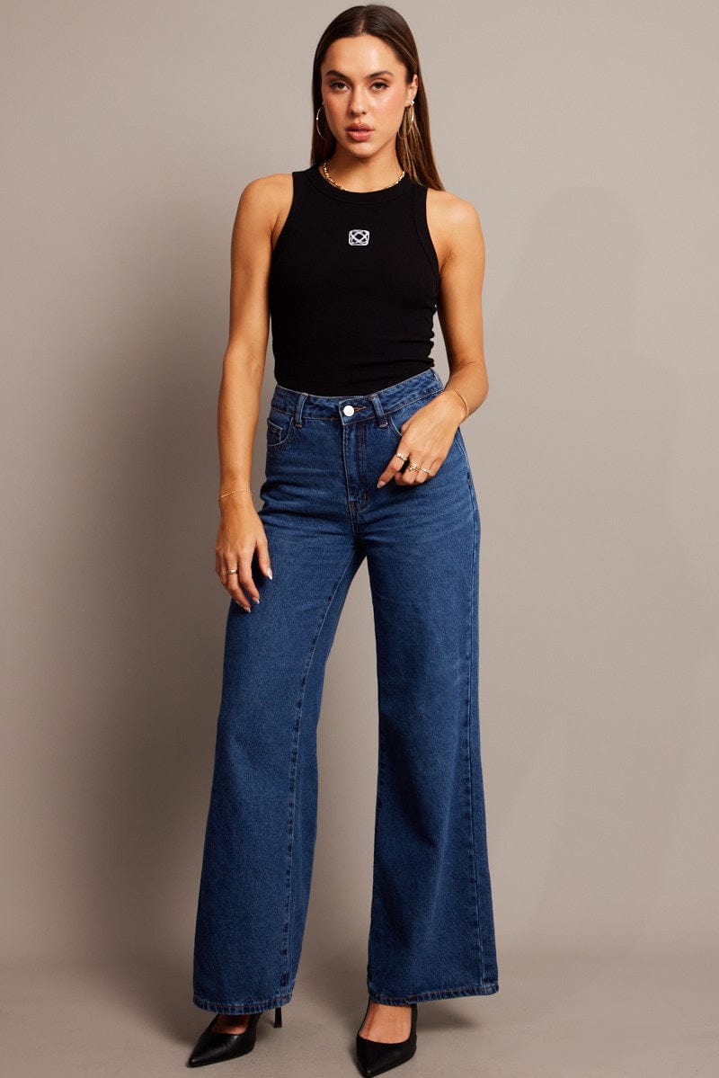 Denim Wide Leg Jean High Rise for Ally Fashion